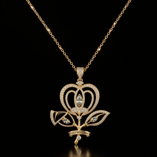 FLM Solid Gold Chain with Diamond Pendant BMD