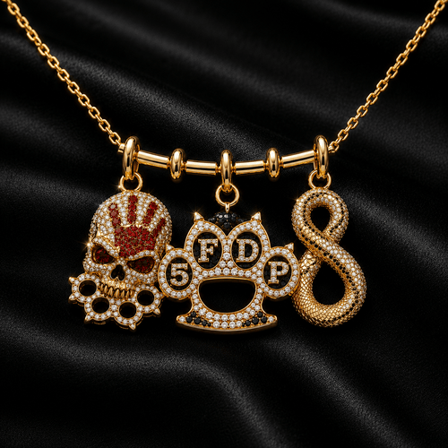 FFDP Solid Gold Chain with Diamond Pendant BMD